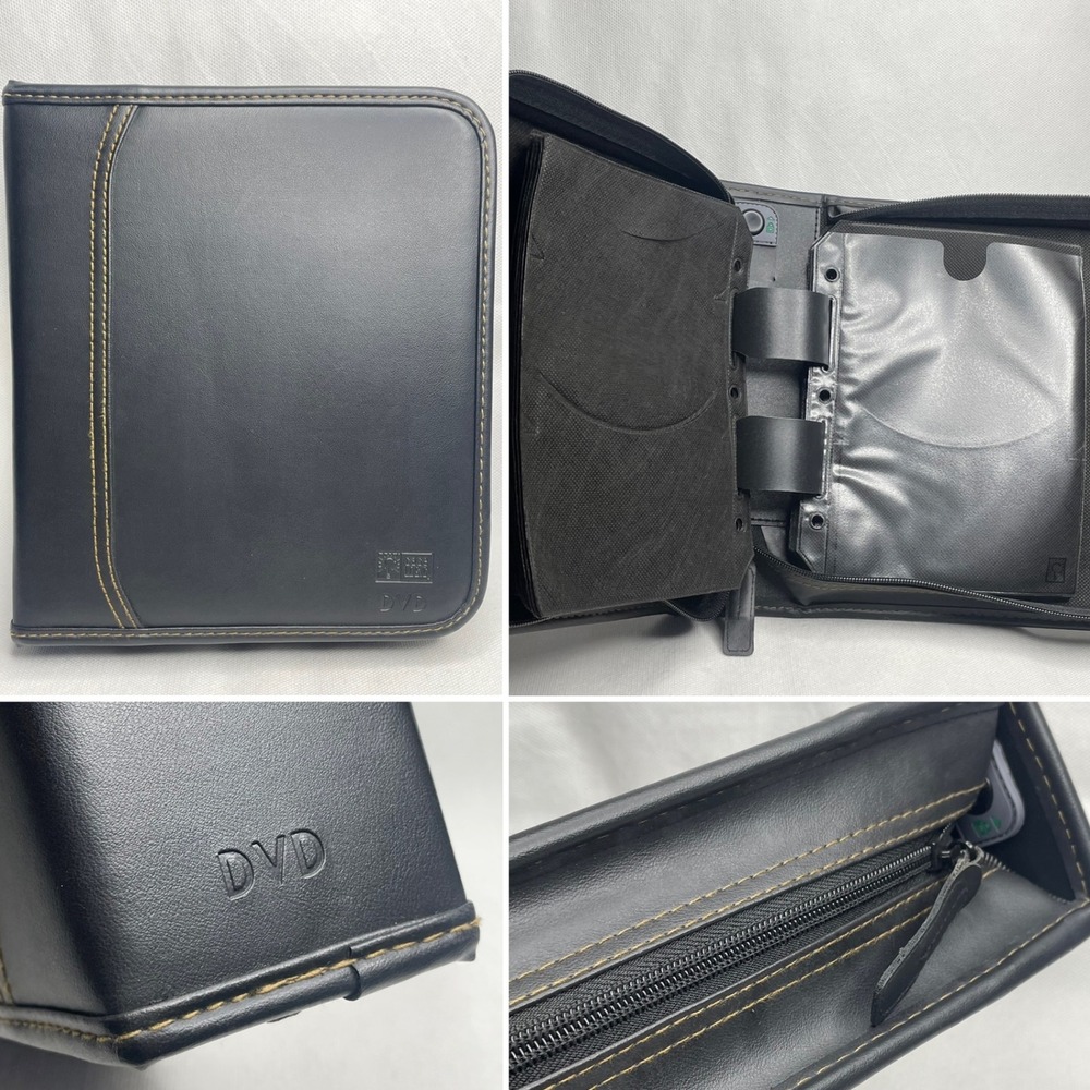 Case Logic DVD + Media 20 Sleeve CD Black Folding Zipper Storage Binder Wallet